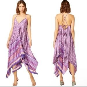Revolve Misa Los Angeles Delfina Midi Dress Tie Back Violet Size XS NWT